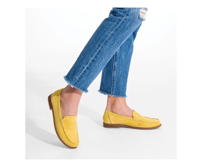 Women Hush Puppies Wren Loafer Blue Dusk Suede Loafers
