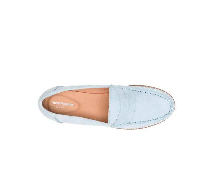 Women Hush Puppies Wren Loafer Blue Dusk Suede Loafers