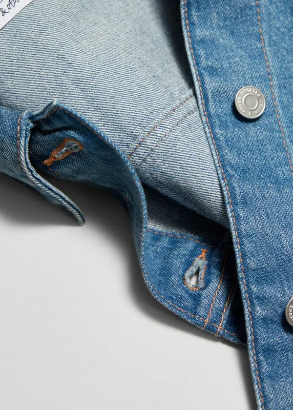 Women Jackets and Coats and Other Stories Boxy Denim Jacket Mid Blue