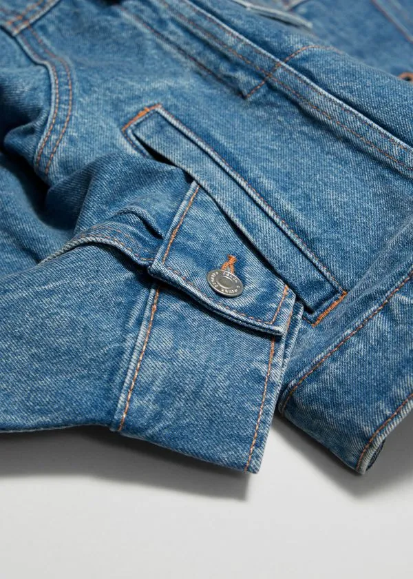 Women Jackets and Coats and Other Stories Boxy Denim Jacket Mid Blue