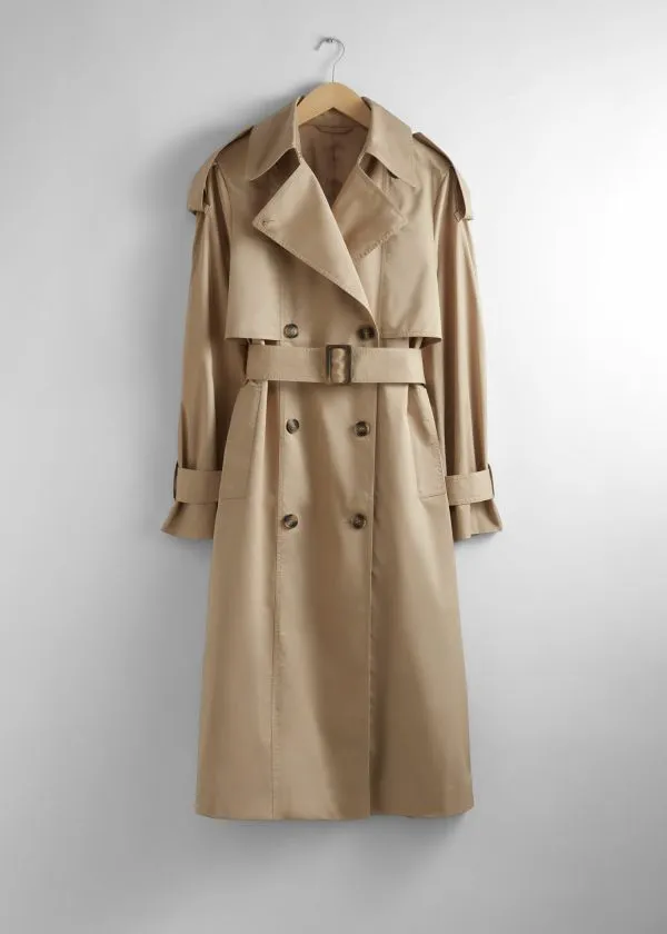 Women Jackets and Coats and Other Stories BuckleBelt Trench Coat Beige