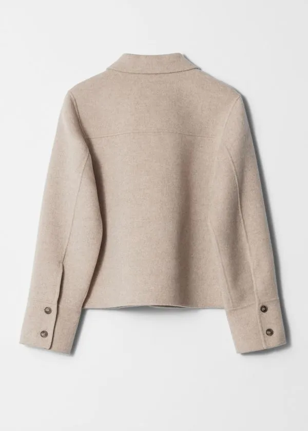 Women Jackets and Coats and Other Stories Collared Wool Jacket Beige