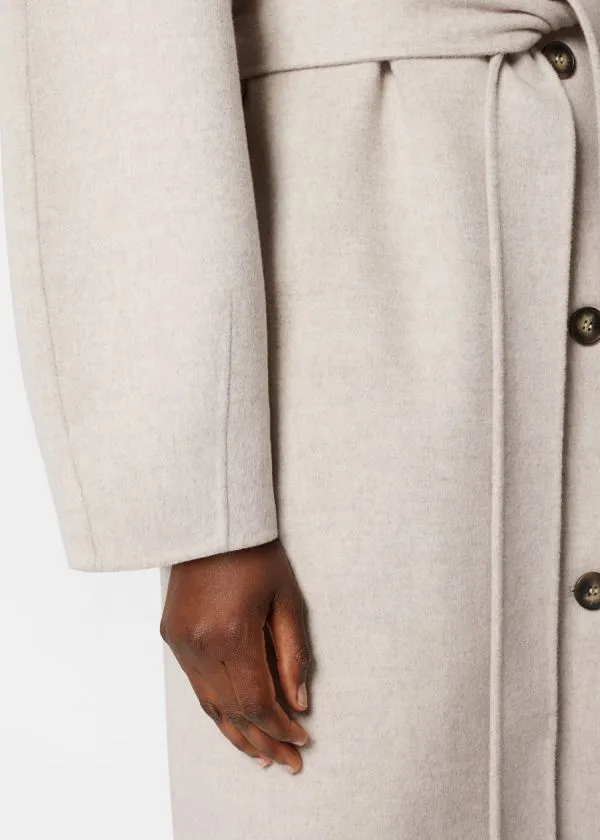 Women Jackets and Coats and Other Stories FunnelCollar Wool Coat Beige