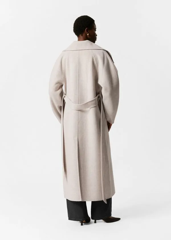 Women Jackets and Coats and Other Stories FunnelCollar Wool Coat Beige