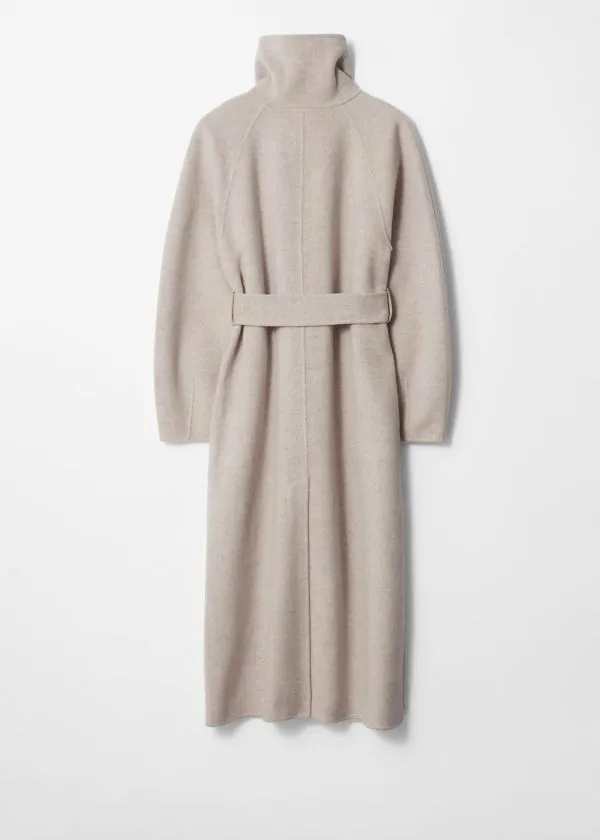 Women Jackets and Coats and Other Stories FunnelCollar Wool Coat Beige