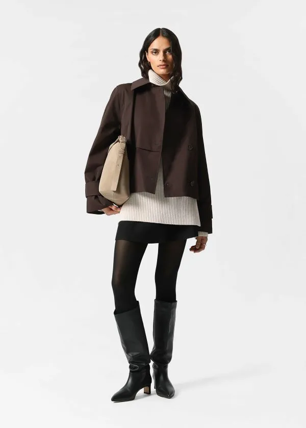 Women Jackets and Coats and Other Stories Short Trench Coat Jacket Dark Brown Women Jackets and Coats and Other Stories Short Trench Coat Jacket Dark Brown