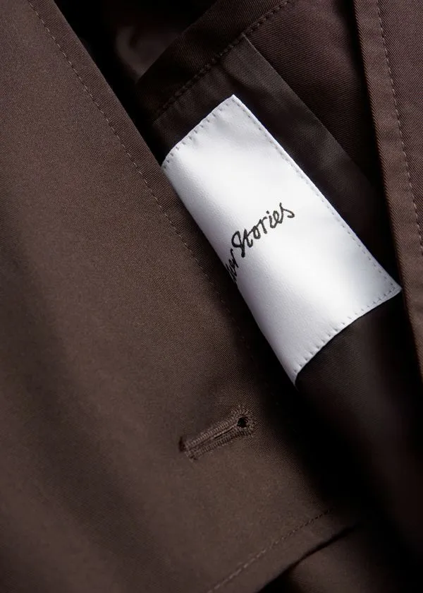 Women Jackets and Coats and Other Stories Short Trench Coat Jacket Dark Brown