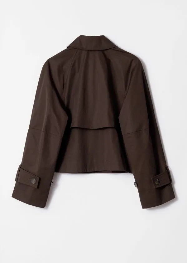 Women Jackets and Coats and Other Stories Short Trench Coat Jacket Dark Brown