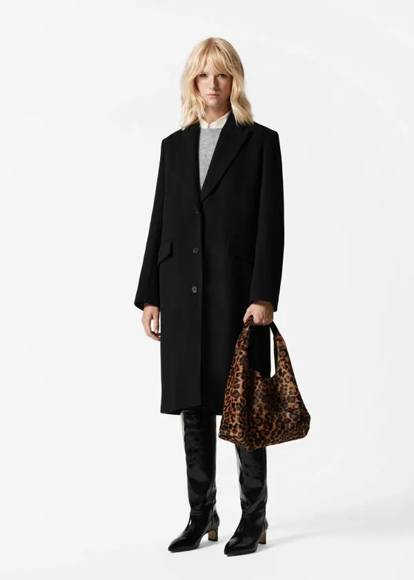 Women Jackets and Coats and Other Stories Tailored SingleBreasted Coat Black