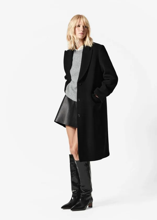 Women Jackets and Coats and Other Stories Tailored SingleBreasted Coat Black