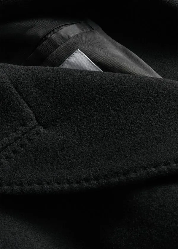 Women Jackets and Coats and Other Stories Tailored SingleBreasted Coat Black