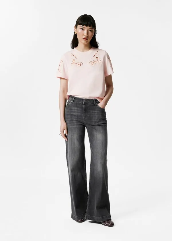 Women Jeans and Other Stories HighWaist Flared Jeans Washed Black