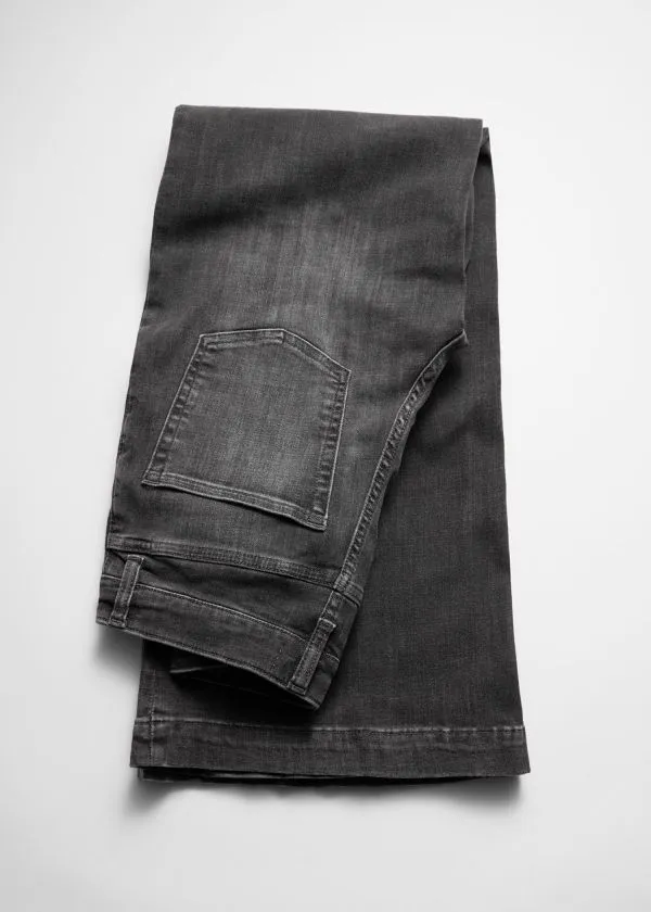 Women Jeans and Other Stories HighWaist Flared Jeans Washed Black