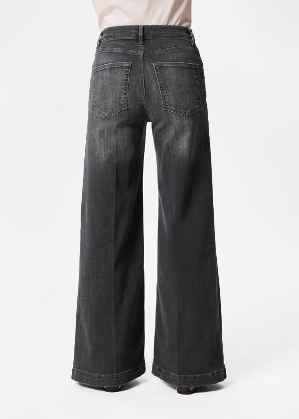 Women Jeans and Other Stories HighWaist Flared Jeans Washed Black