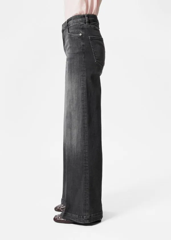 Women Jeans and Other Stories HighWaist Flared Jeans Washed Black