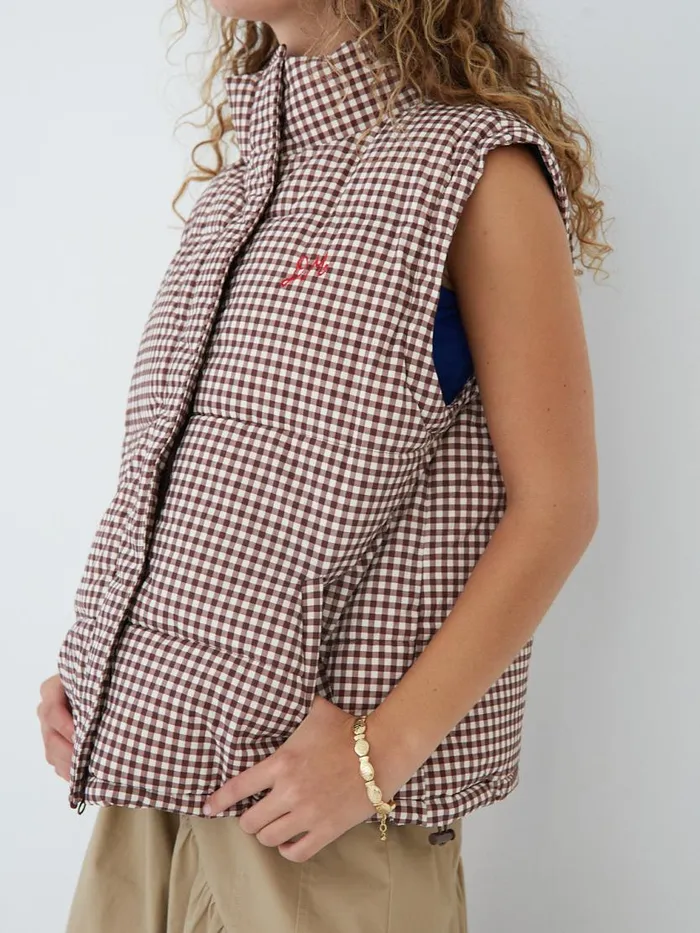 Women Jennifer Check Puffer Chocolate Lisa Says Gah Jackets Outerwear