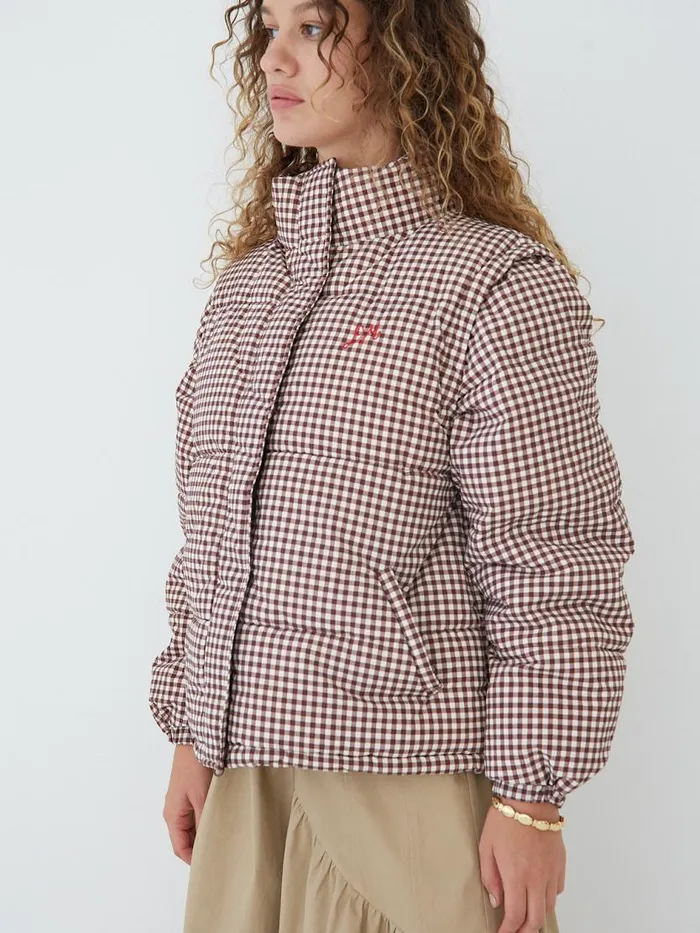 Women Jennifer Check Puffer Chocolate Lisa Says Gah Jackets Outerwear Women Jennifer Check Puffer Chocolate Lisa Says Gah Jackets Outerwear