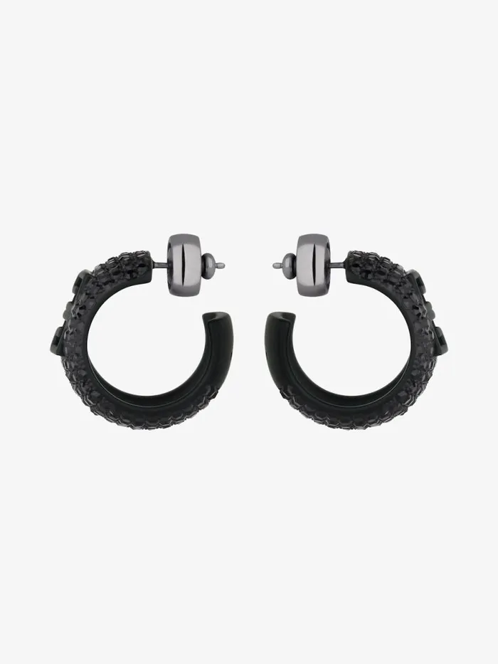 Women Jewelry Givenchy 4G Earrings In Metal With Crystals Black Women Jewelry Givenchy 4G Earrings In Metal With Crystals Black