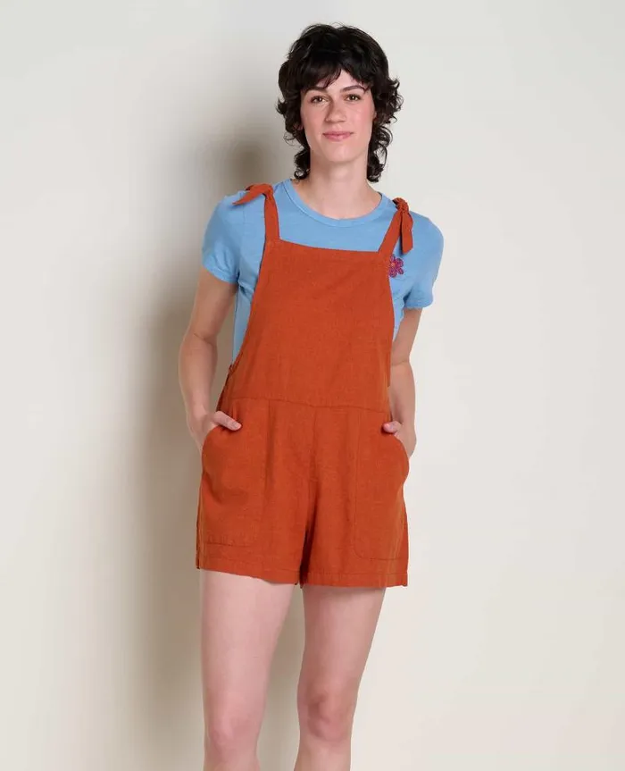 Women Jumpsuits and Overalls Toad and Co Taj Hemp Shorterall Umber