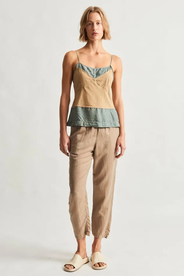 Women Khaki Fulani Tank Top Raquel Allegra Tops