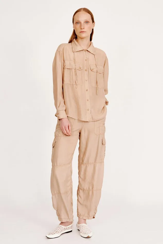 Women Khaki Westwood Shirt Jacket Raquel Allegra Tops