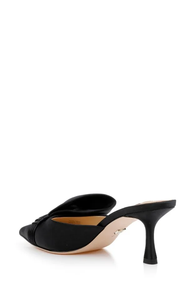 Women Kitten Heel Badgley Mischka Alaya Pointed Toe Mules Black
