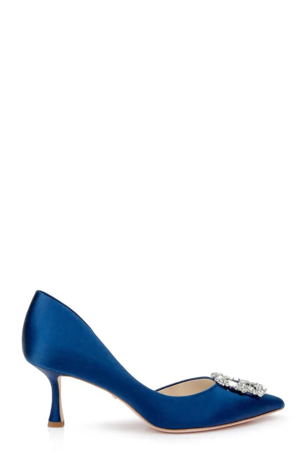 Women Kitten Heel Badgley Mischka Fabia Ii Kitten Heels With Crystal Buckle Black