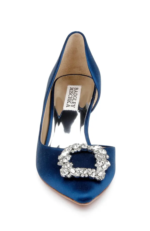 Women Kitten Heel Badgley Mischka Fabia Ii Kitten Heels With Crystal Buckle Black