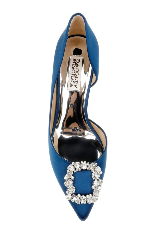 Women Kitten Heel Badgley Mischka Fabia Ii Kitten Heels With Crystal Buckle Black