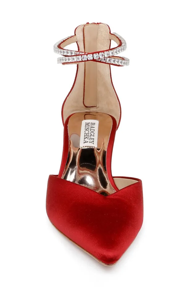 Women Kitten Heel Badgley Mischka Lilibeth DualStrapped Kitten Heels Black