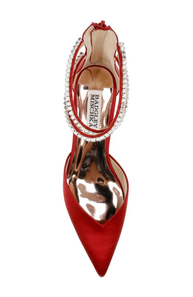 Women Kitten Heel Badgley Mischka Lilibeth DualStrapped Kitten Heels Black