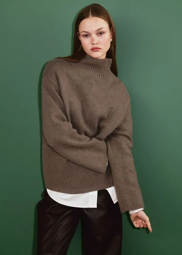 Women Knitwear and Other Stories CashmereBlend Turtleneck Jumper Mole
