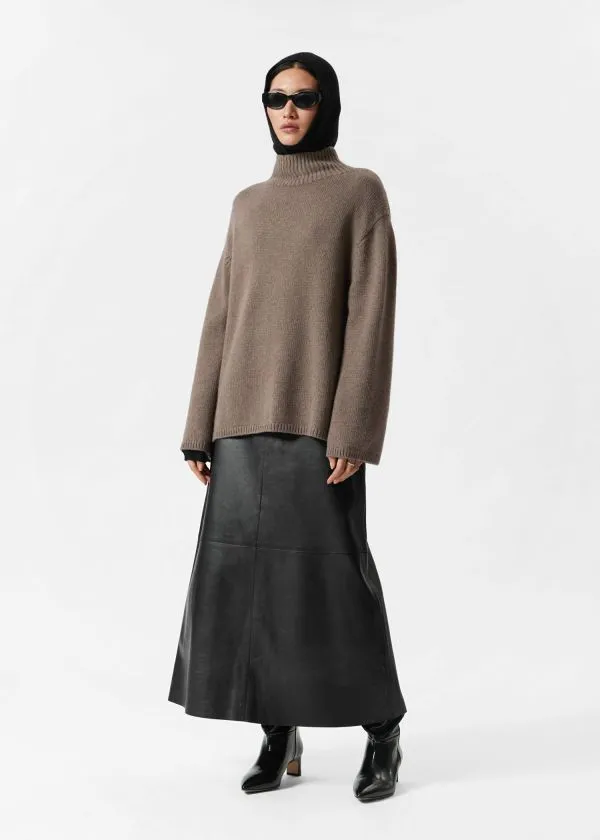 Women Knitwear and Other Stories CashmereBlend Turtleneck Jumper Mole