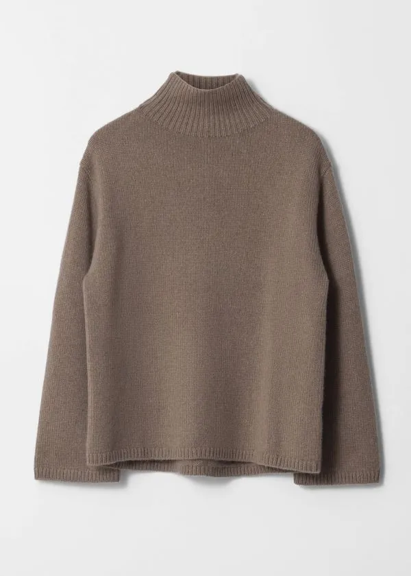 Women Knitwear and Other Stories CashmereBlend Turtleneck Jumper Mole