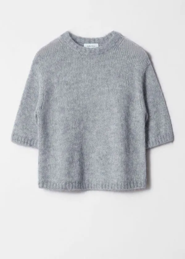 Women Knitwear and Other Stories Knitted MohairBlend TShirt Grey