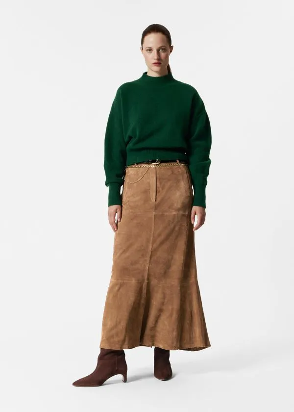 Women Knitwear and Other Stories MockNeck Sweater Dark Green