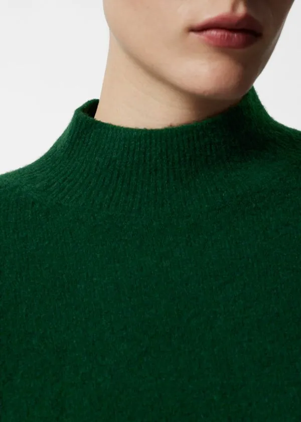 Women Knitwear and Other Stories MockNeck Sweater Dark Green