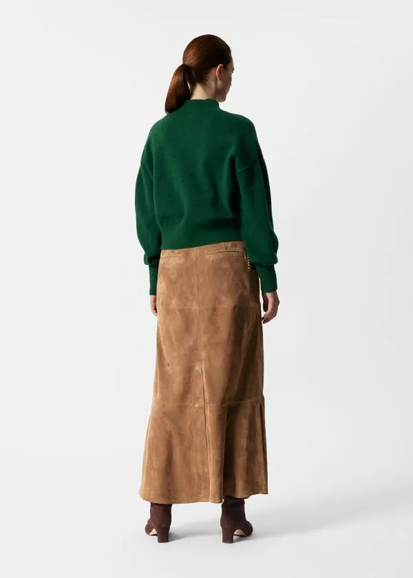Women Knitwear and Other Stories MockNeck Sweater Dark Green