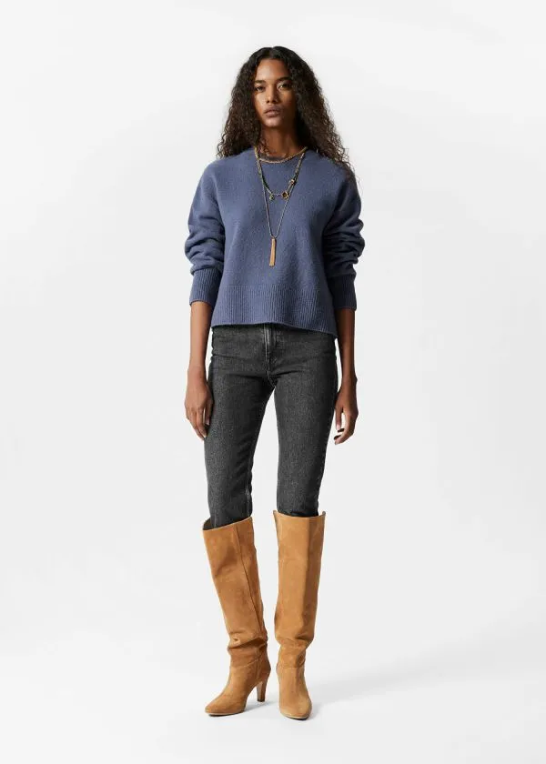 Women Knitwear and Other Stories Relaxed Knit Jumper Dusty Blue