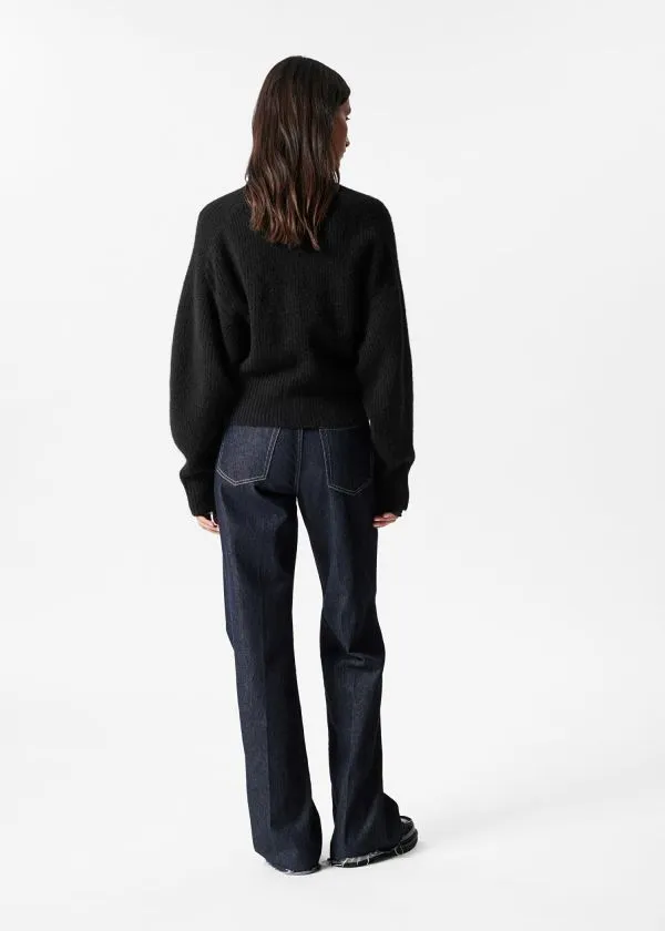 Women Knitwear and Other Stories RibKnit Jumper Black