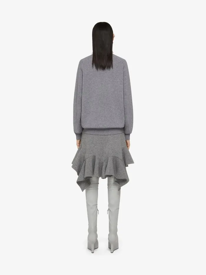 Women Knitwear Givenchy 4G Sweater In Cashmere Greyecru Women Knitwear Givenchy 4G Sweater In Cashmere Greyecru