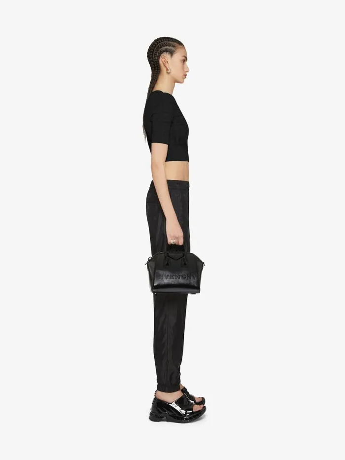 Women Knitwear Givenchy Cropped Sweater In 4G Jacquard Black