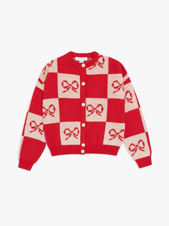 Women Lauda Cardi Cherry Bow Check Lisa Says Gah Tops Women Lauda Cardi Cherry Bow Check Lisa Says Gah Tops