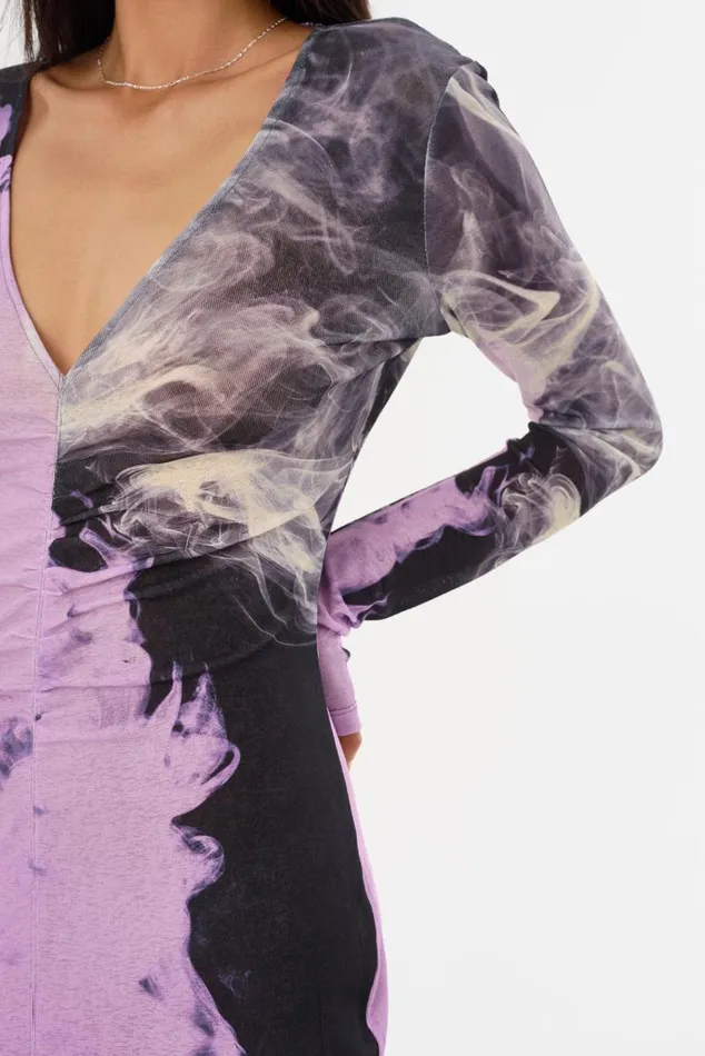 Women LEANDRA Printed Jersey Maxi Dress Lavender Haze LAMARQUE Dresses Women LEANDRA Printed Jersey Maxi Dress Lavender Haze LAMARQUE Dresses