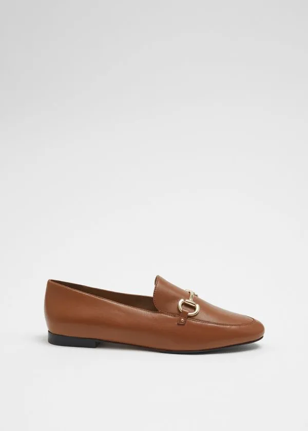 Women Loafers and Other Stories Equestrian Buckle Loafers Brown