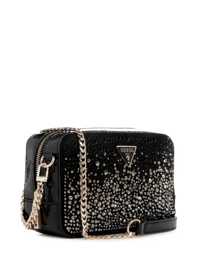 Women Lua Rhinestone Mini Crossbody Black Handbags GUESS Women Lua Rhinestone Mini Crossbody Black Handbags GUESS