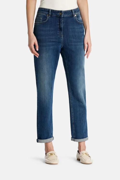 Women Luisa Spagnoli Accendino Accendino Blue Medium Pants