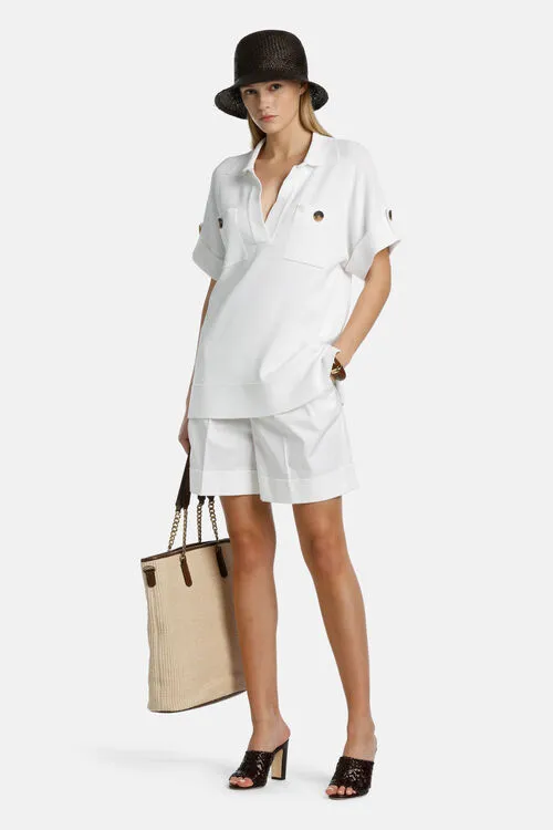 Women Luisa Spagnoli Capena Capena White Tops and TShirts Women Luisa Spagnoli Capena Capena White Tops and TShirts