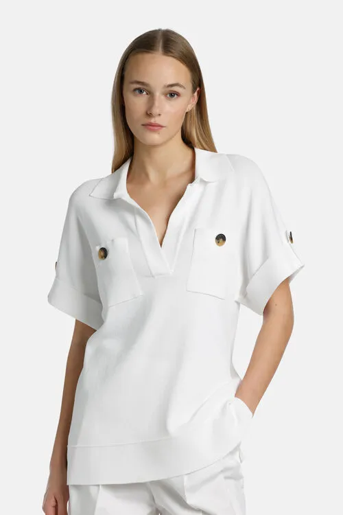Women Luisa Spagnoli Capena Capena White Tops and TShirts Women Luisa Spagnoli Capena Capena White Tops and TShirts