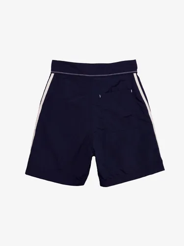 Women Made Some Long Shorts Navy and White Lisa Says Gah Shorts
